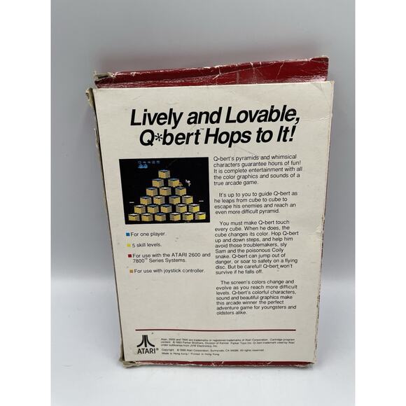 Q Bert Atari 2600 Complete Set In Original Red Label Box W/ Manual - Picture 10 of 10
